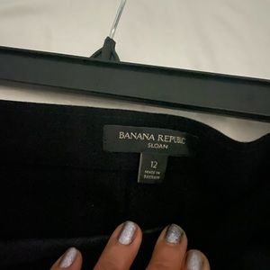 Banana Republic Sloqn pants new whit out tags size 12 half fabric half leather..